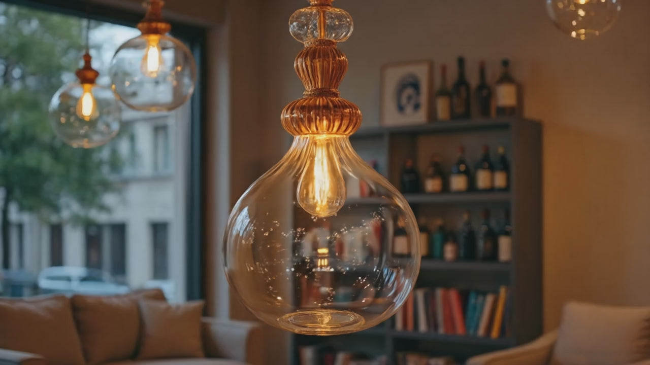 Luxury Blown Glass Pendant Light